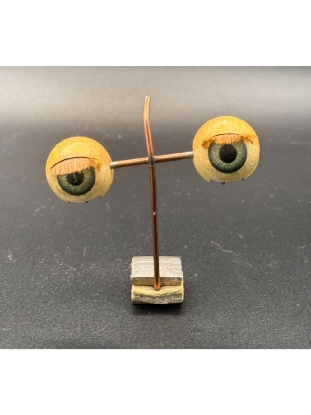 Antique Doll Eyes on Stand Vintage Oddity Halloween Curiosity Decor